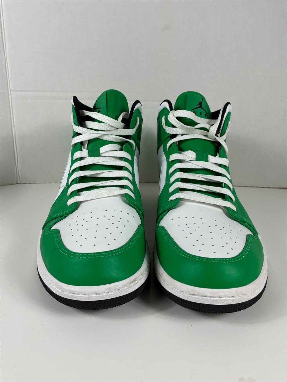 Jordan Men's Mid-Top Sneakers - Green/White Size 14